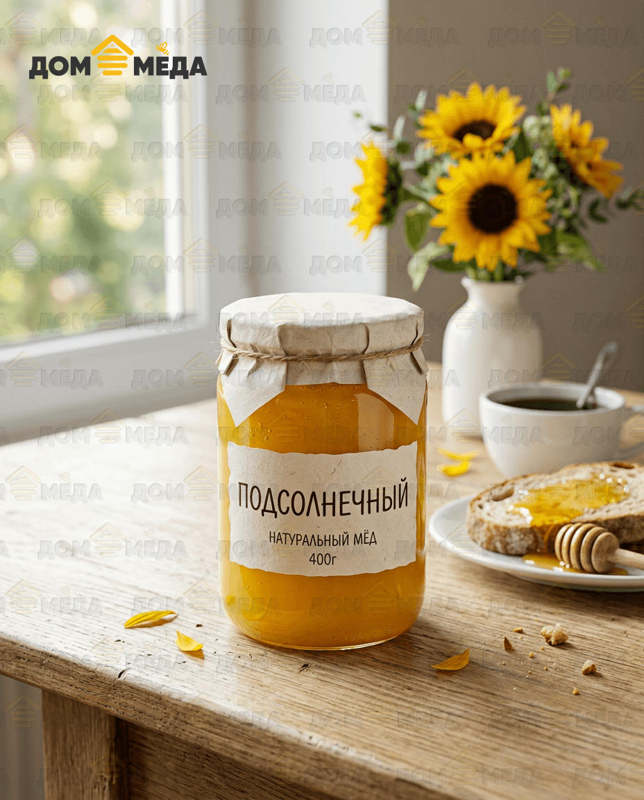 Мёд из подсолнуха. Дом мёда.