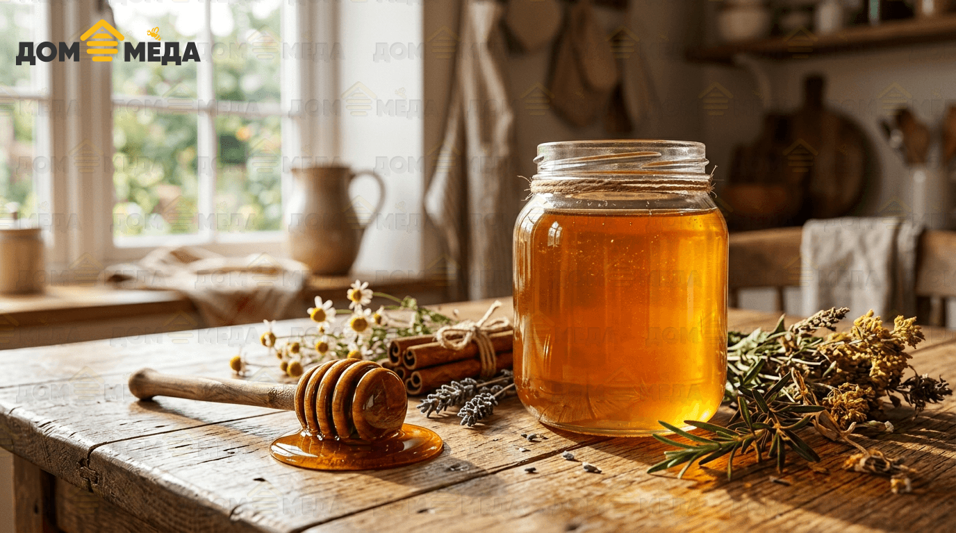 Правильное хранение натурального мёда в стеклянной банке. Дом Мёда