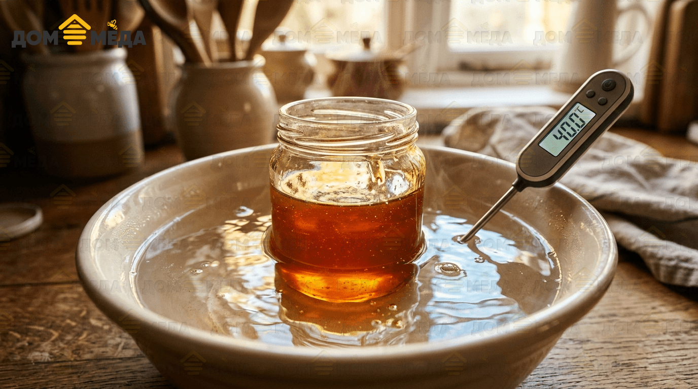 Правильный нагрев мёда. Дом Мёда.