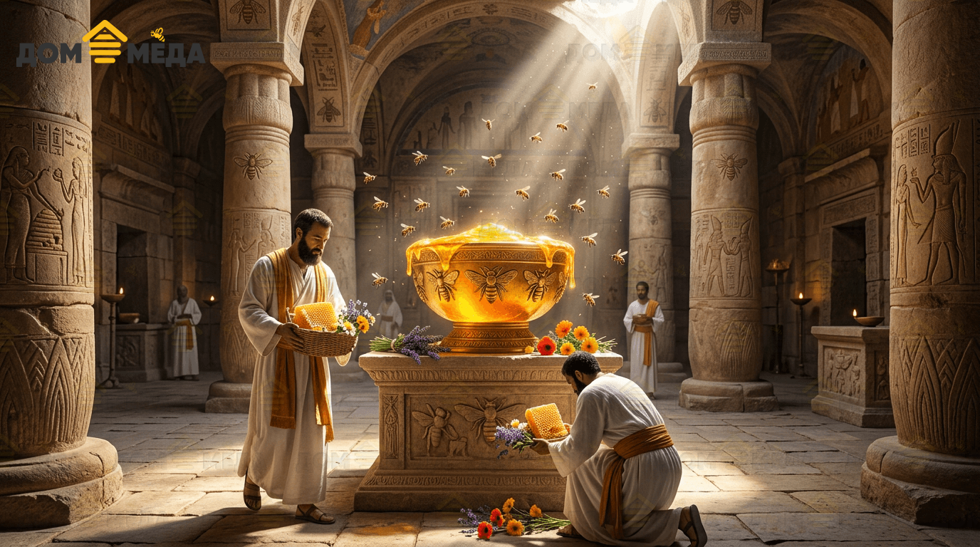 Мёд как пища богов и священный дар в древних храмах. Дом Мёда