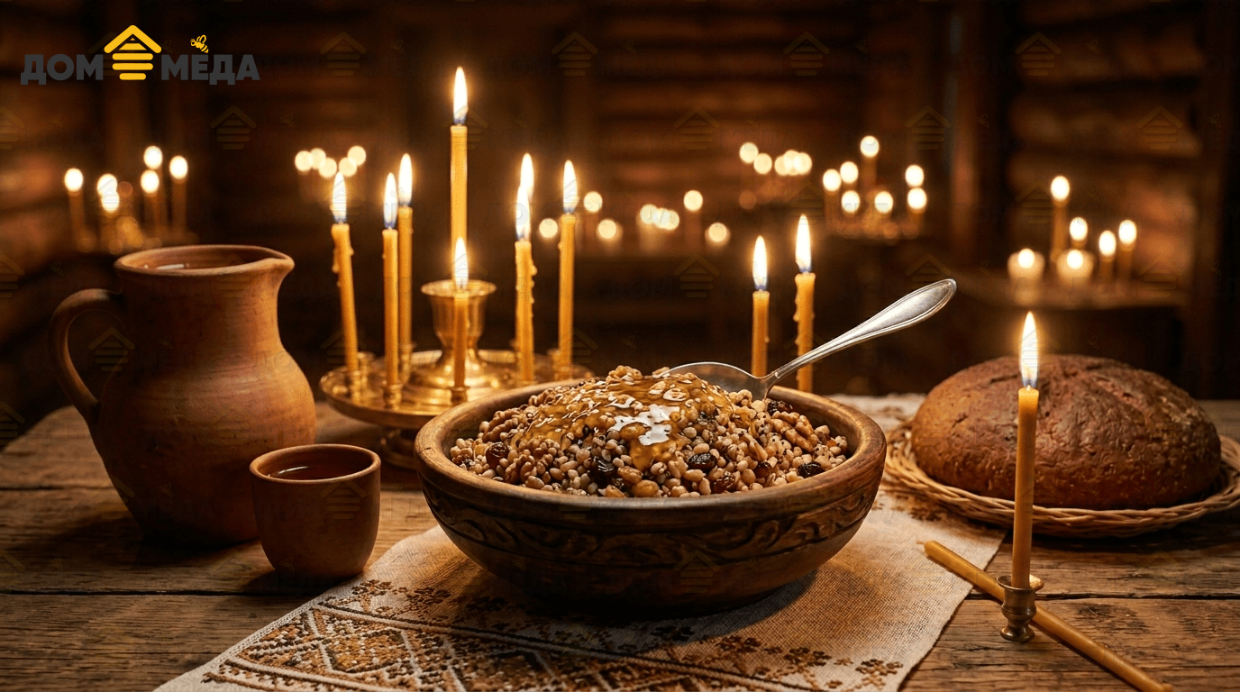Кутья с мёдом и поминальный стол в православной традиции. Дом Мёда