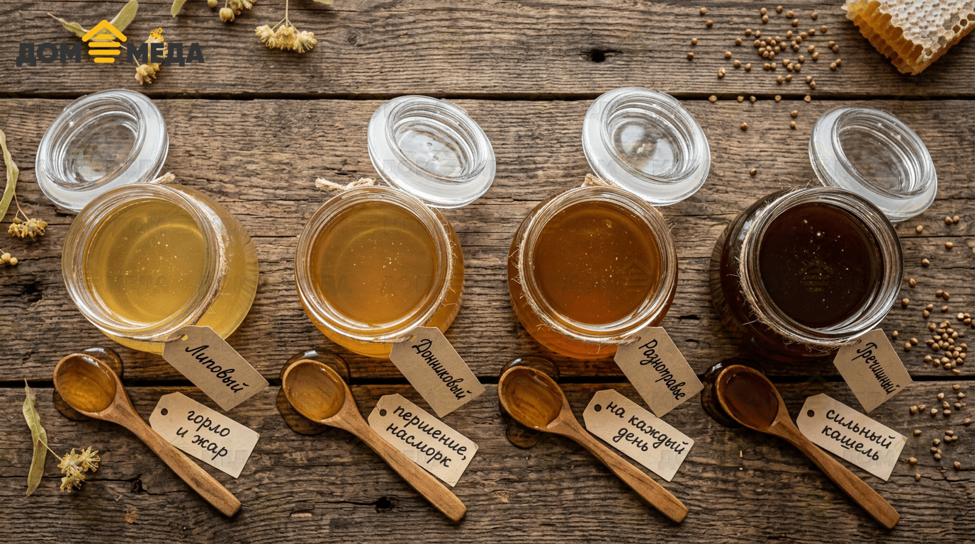Разные сорта мёда при простуде и их назначение. Дом Мёда