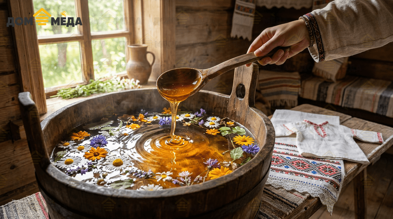 Мёд в купели и первых обрядах рождения у славян. Дом Мёда
